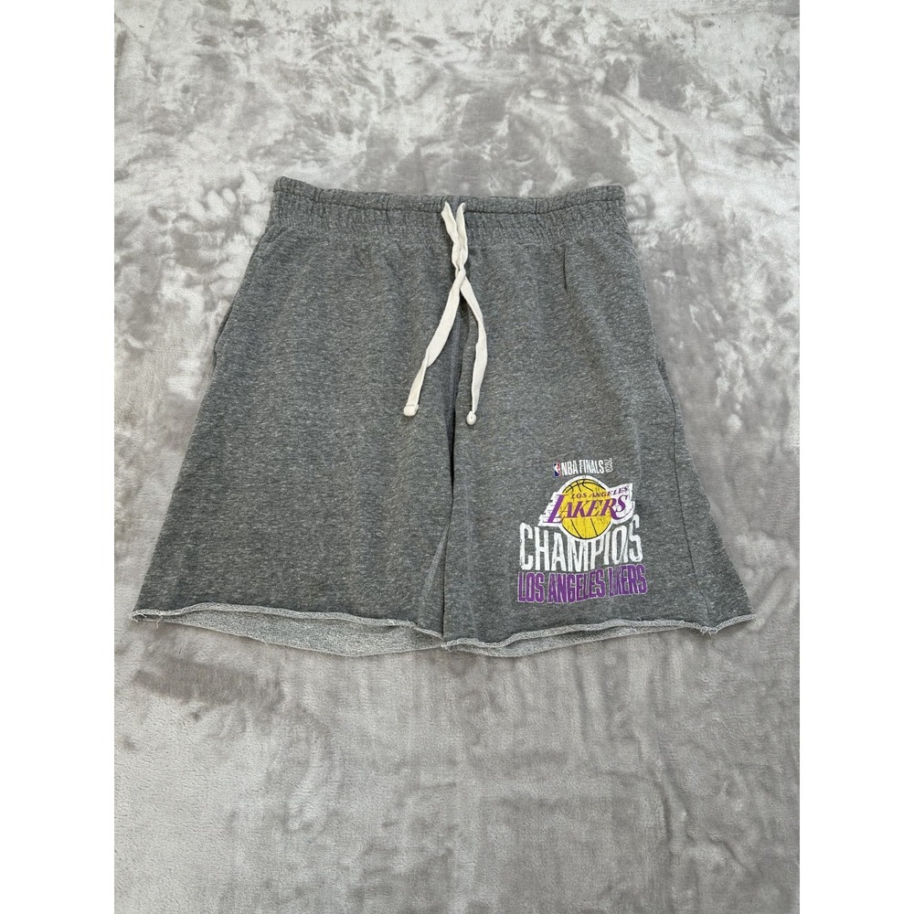 Los Angeles Lakers‎ Sweat Shorts Men's Size Large Gray 2020 Championship EUC